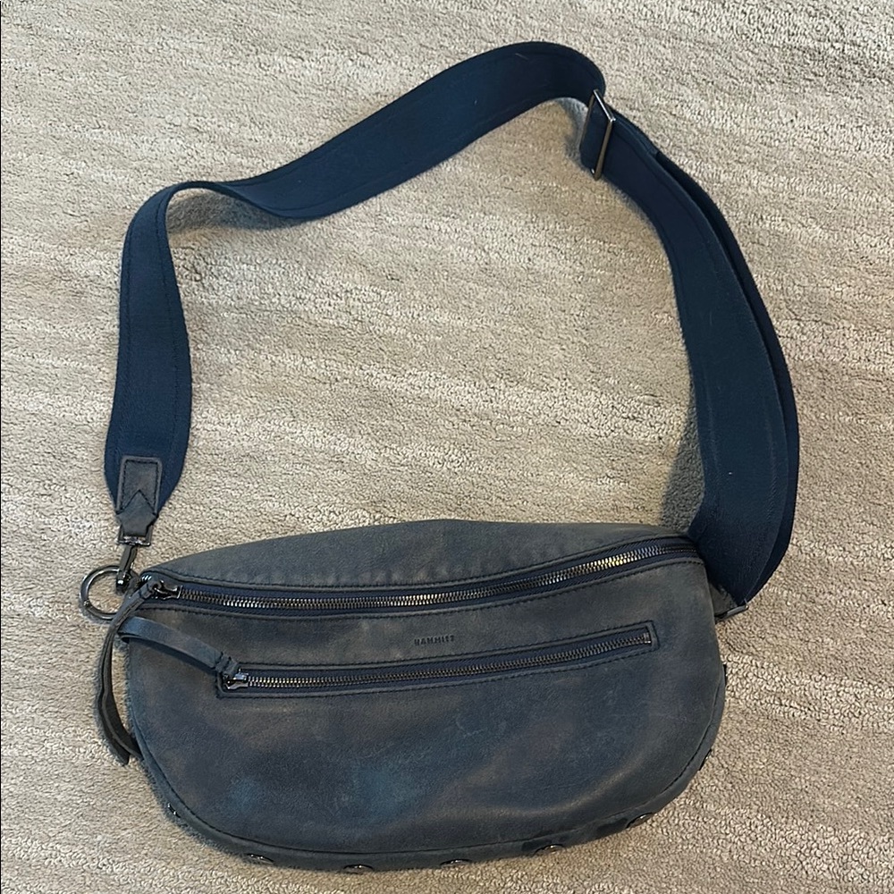 Hammitt Charles large crossbody vintage navy/gunmetal